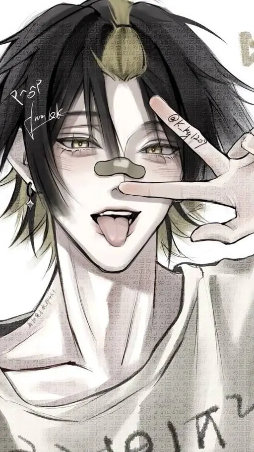 ai character: Remy ─ 💚🖤 background