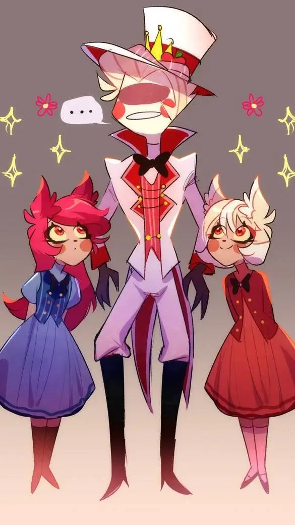 ai character: Alastor x lucife🍎📻 background