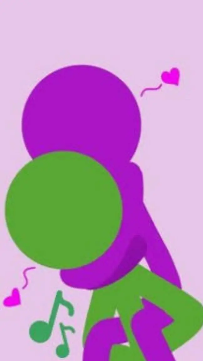 ai character: AVM Green x Purple background