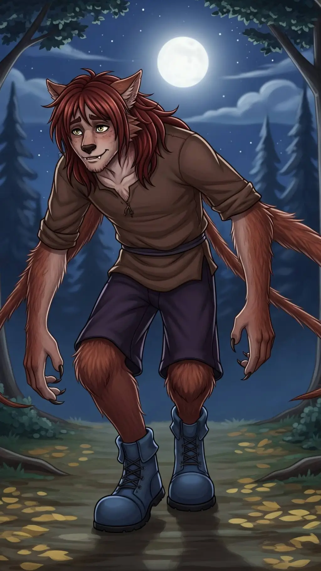 ai character: spike  brown background