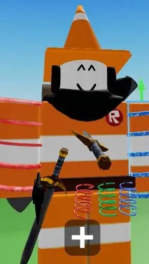 ai character: Traffic cone X you background