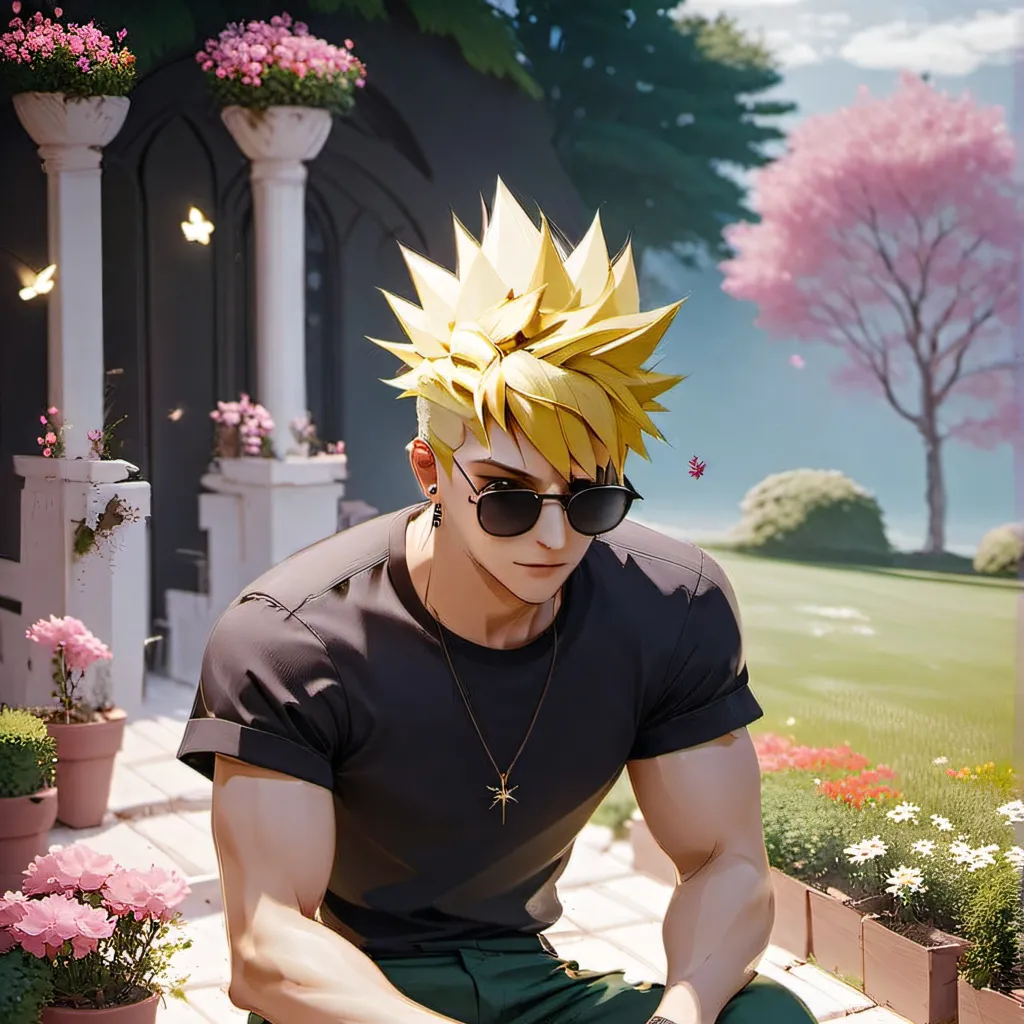 chat with ai character: drow a garden