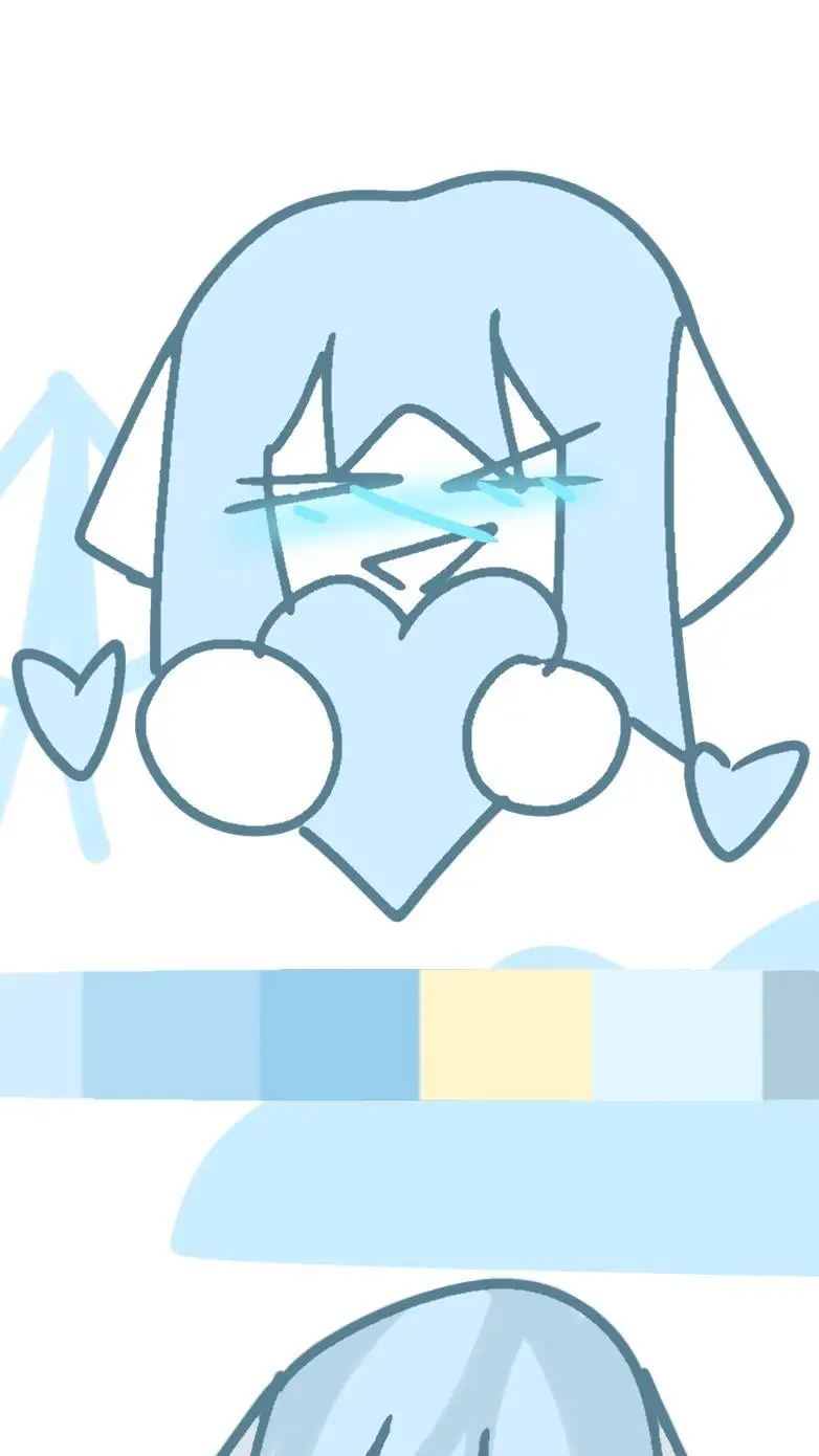 ai character: Kero 💙🤍 background