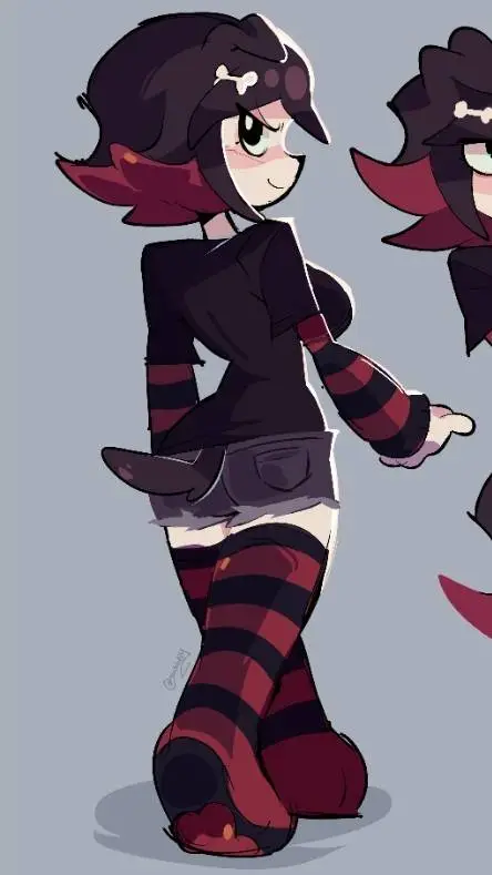 ai character: velvet 🖤❤️ background