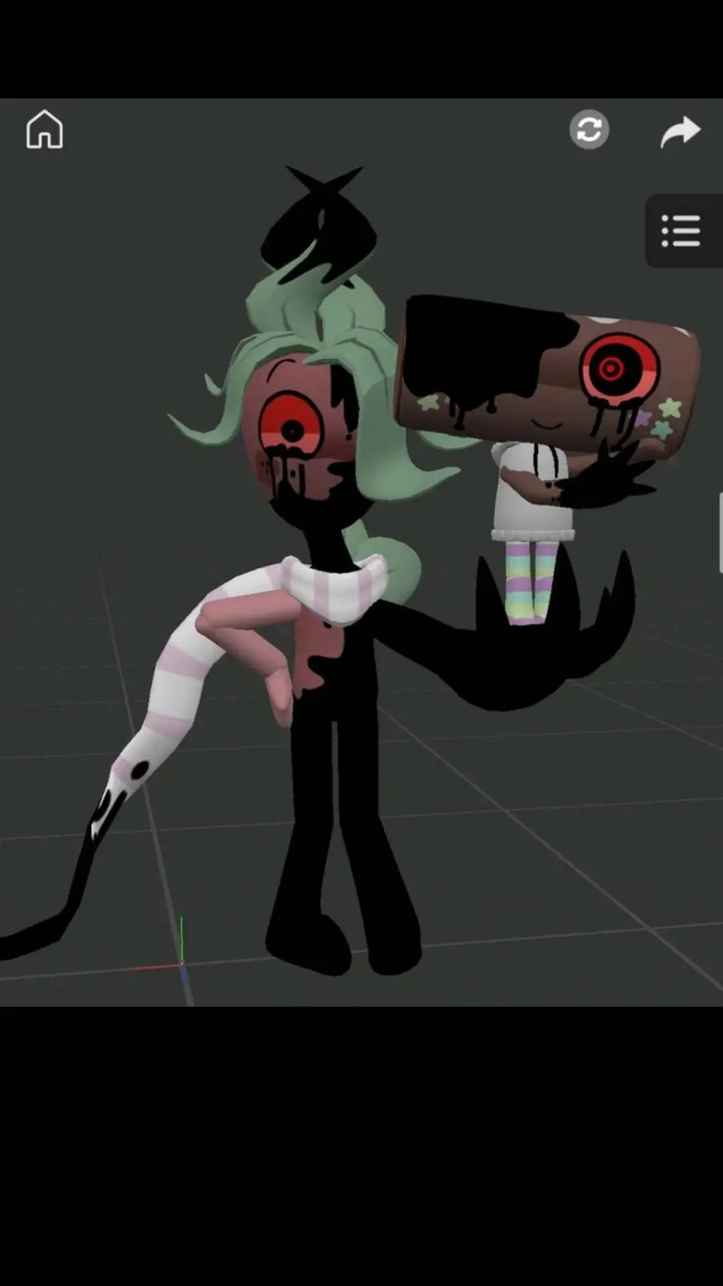 ai character: T. FruitCake background