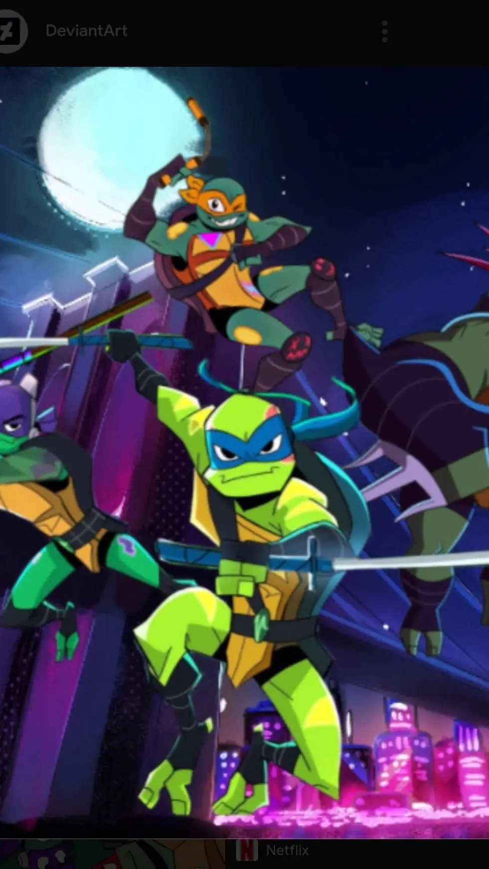 ai character: 🍕ROTTMNT🍕 background