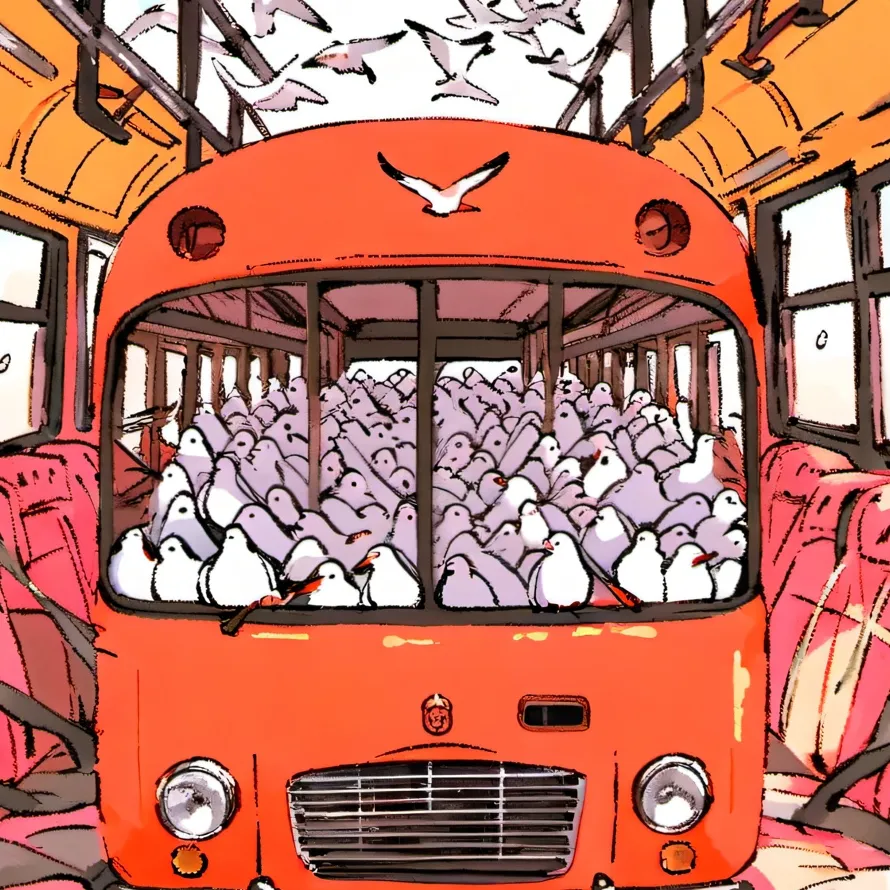 chat with ai character: pigeon school trip