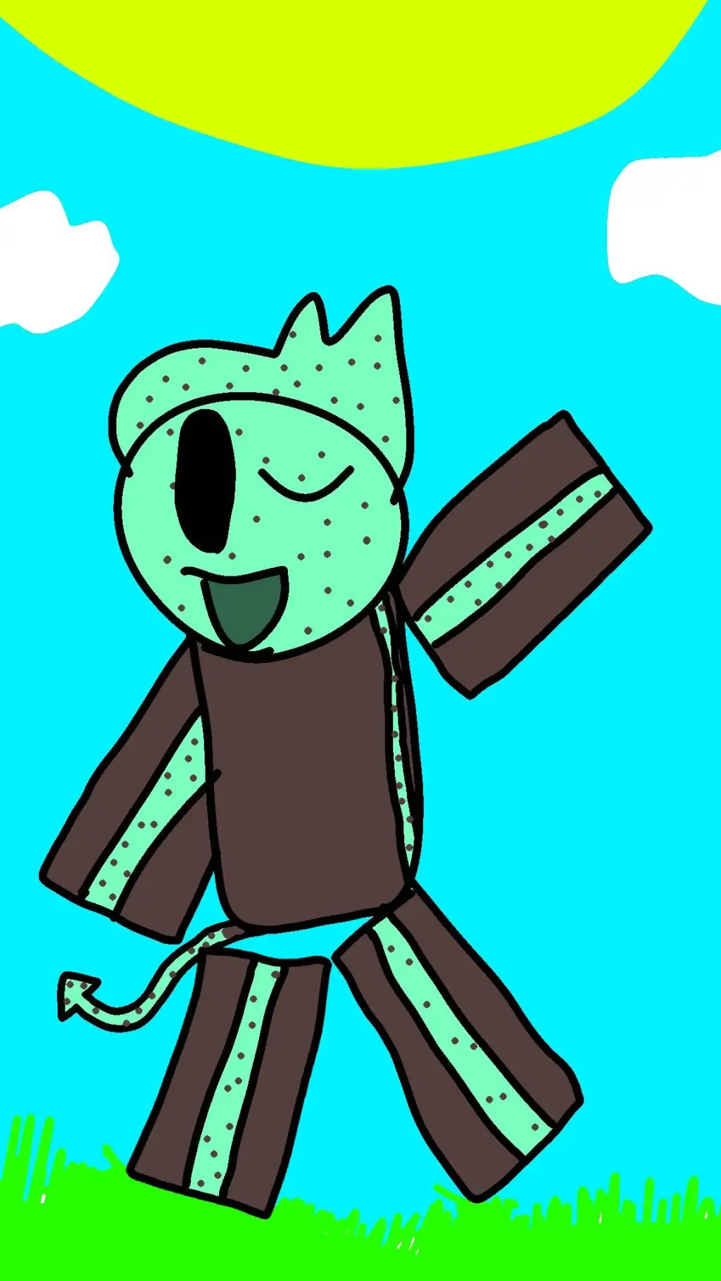 ai character: mint peice  background