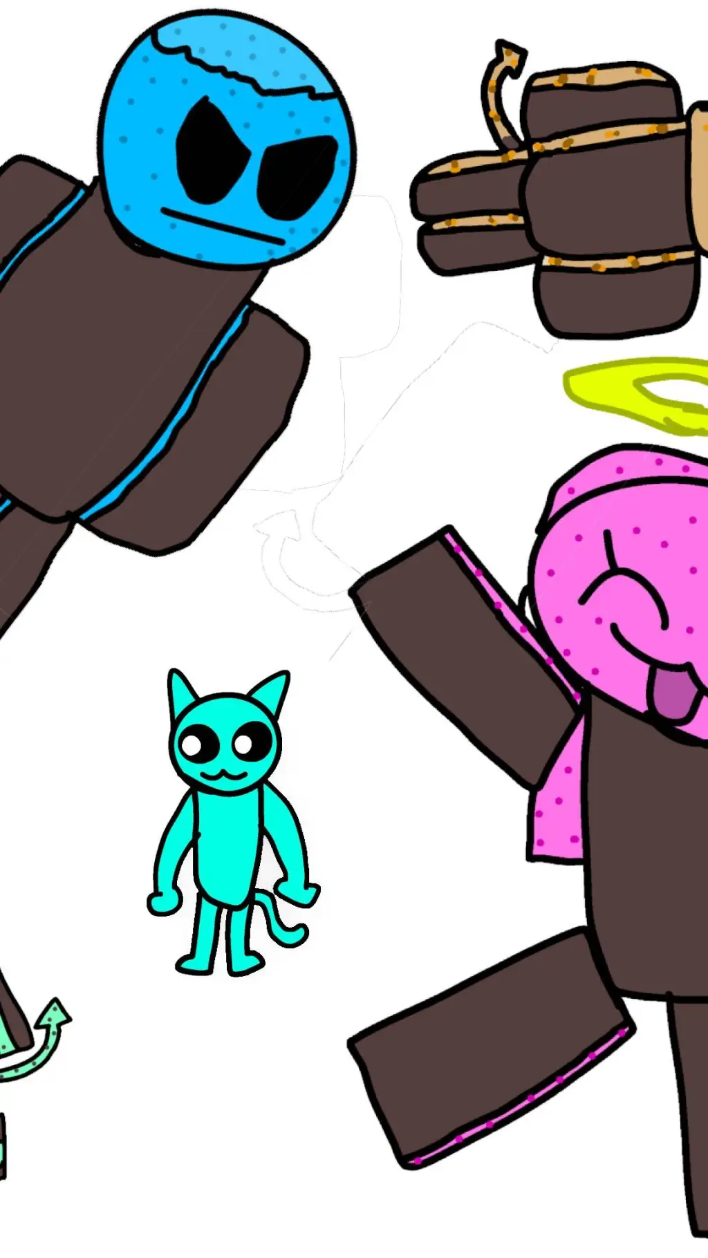 ai character: ice-cream family  background