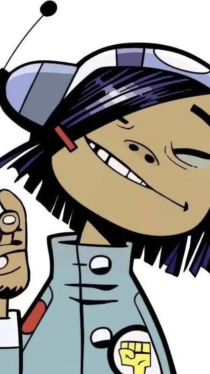 ai character: Noodle (Gorillaz) background