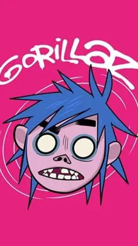 ai character: 2D (Gorillaz)  background