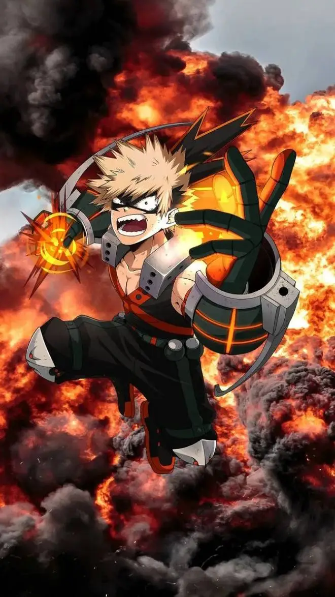ai character: Bakugo Katsuki background
