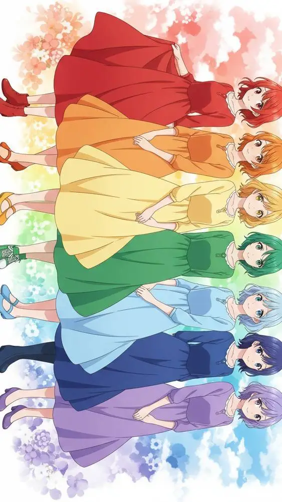 ai character: The rainbow girls background