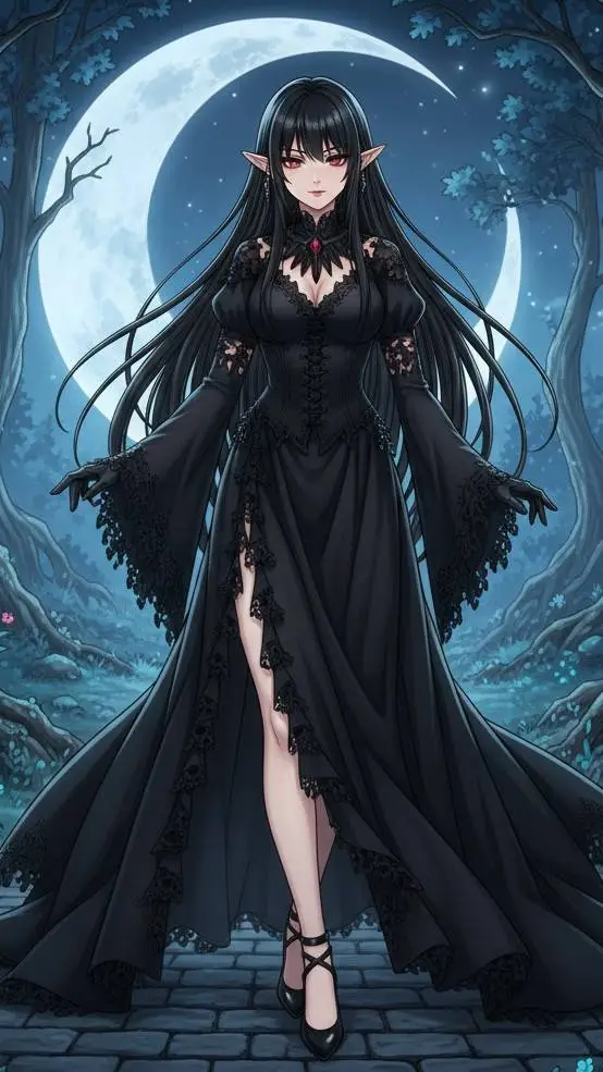 ai character: The dark elves..❤🖤 background