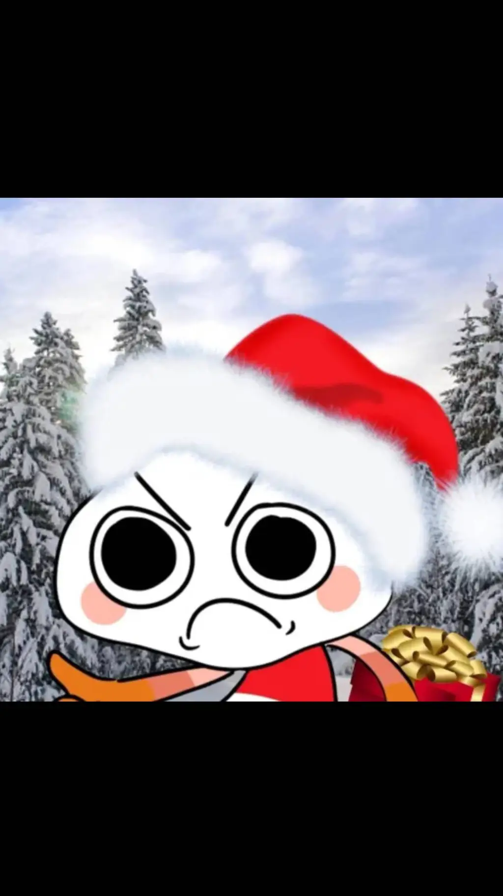 ai character: DW Christmas again background