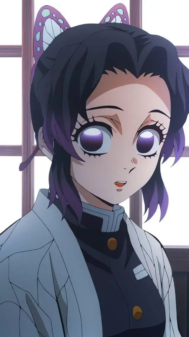 ai character: Shinobu Kocho🦋💜🤍 background