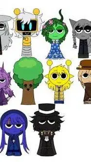 ai character: sprunki world  background