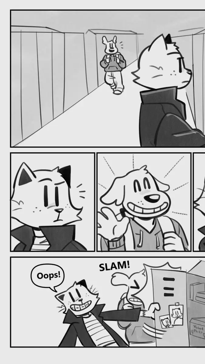 ai character: dogmanhighschoolau background