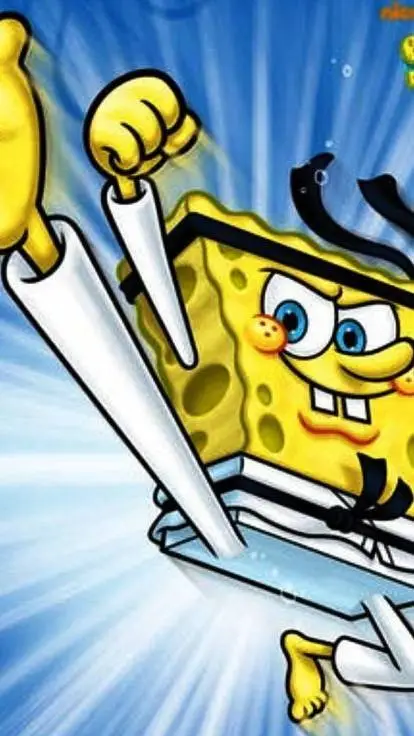 ai character: Karate Spongebob background