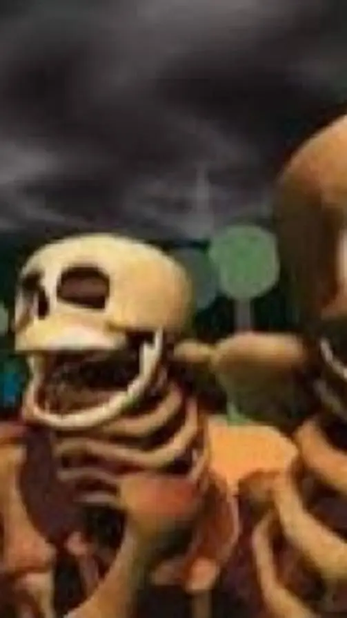 ai character: Skeleton roast background