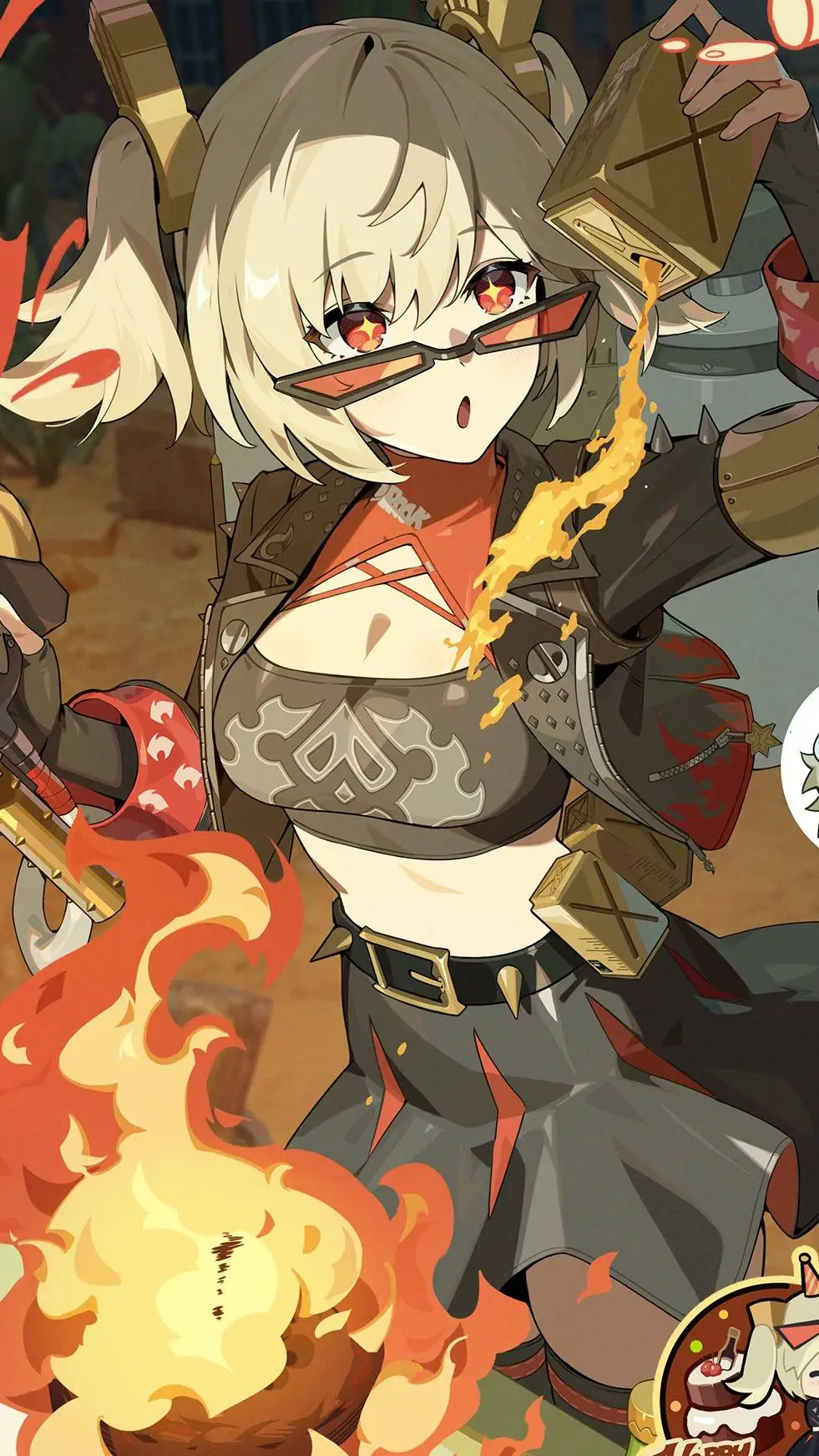 ai character: Burnice  background