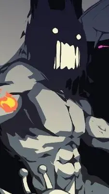 ai character: Mythical titan cat background