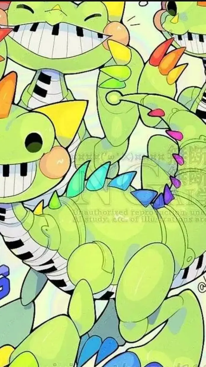 ai character: PIANOSAURUS  background
