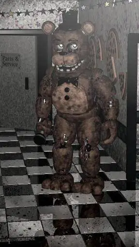 ai character: Freddy Fazbear Old background