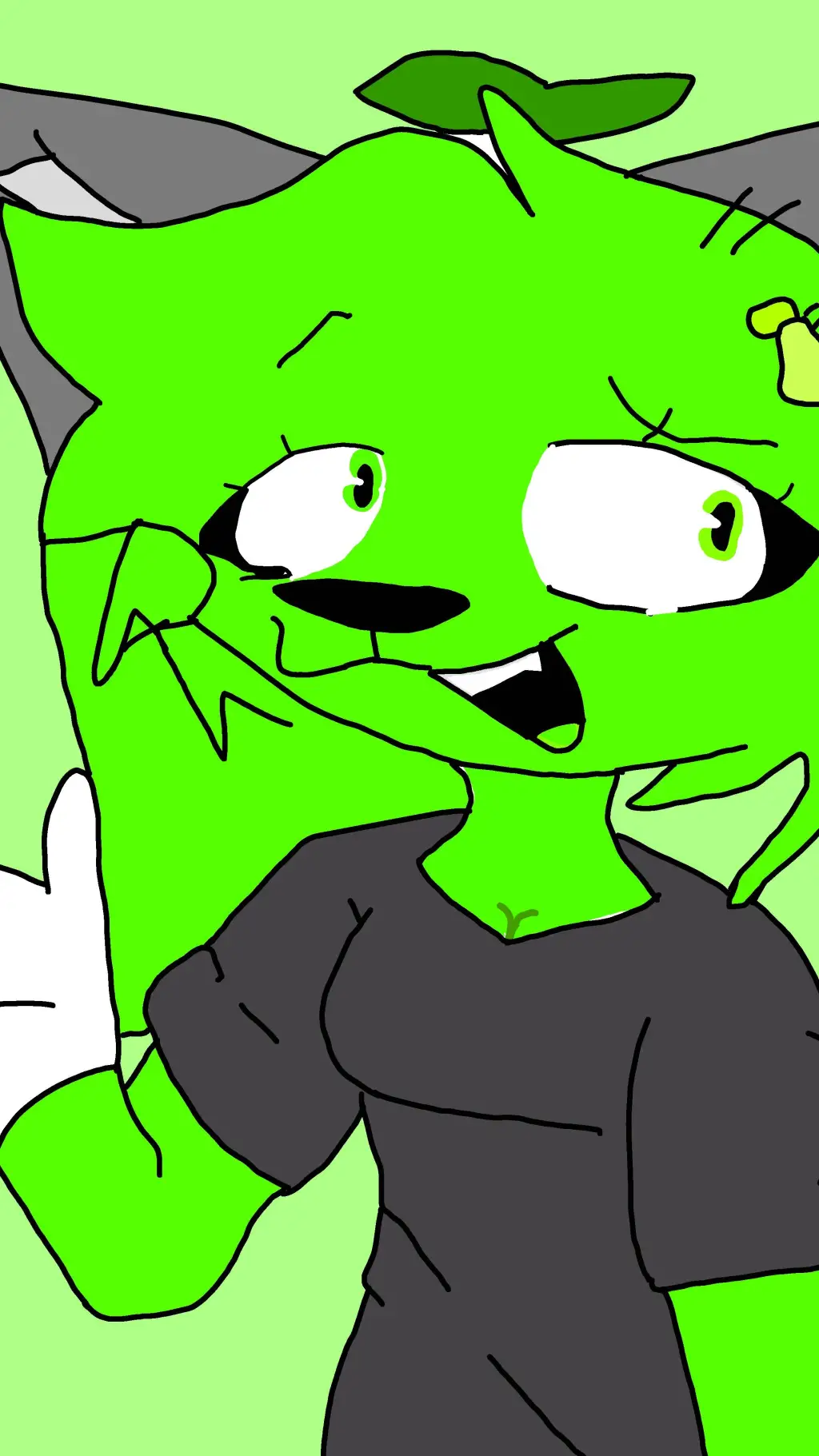 ai character: the green larry background