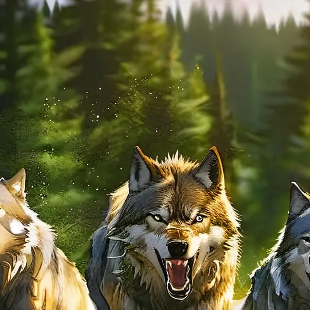 chat with ai character: angry wolves