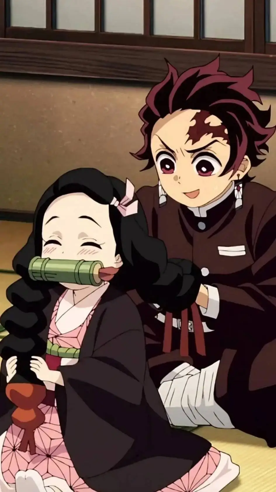 ai character: tanjiro and nezuko background