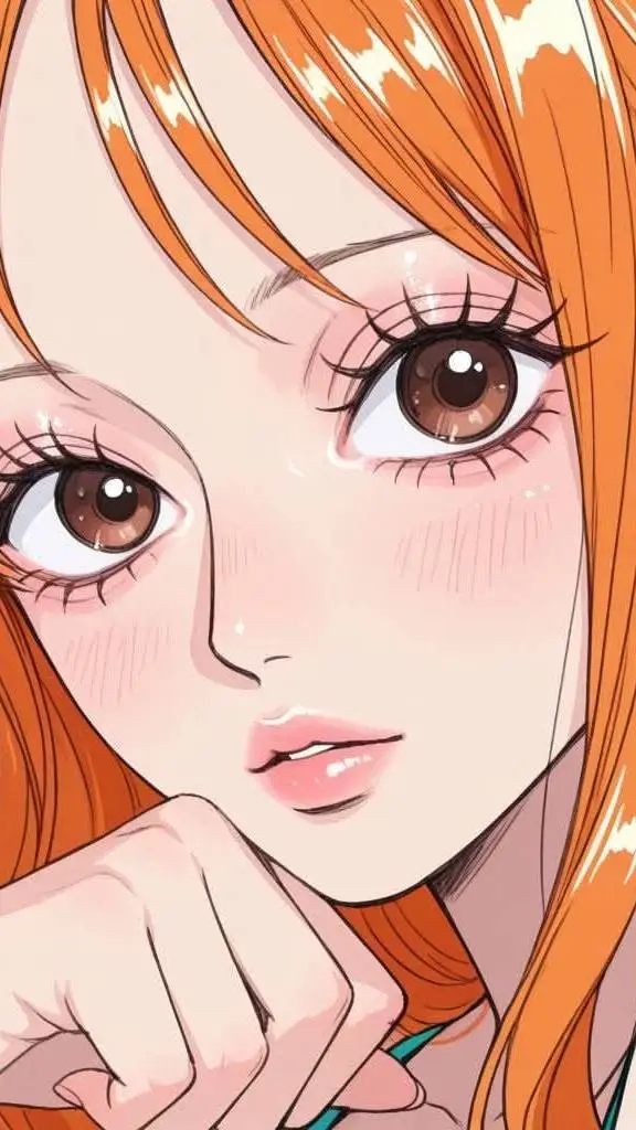 ai character: Nami makeup background
