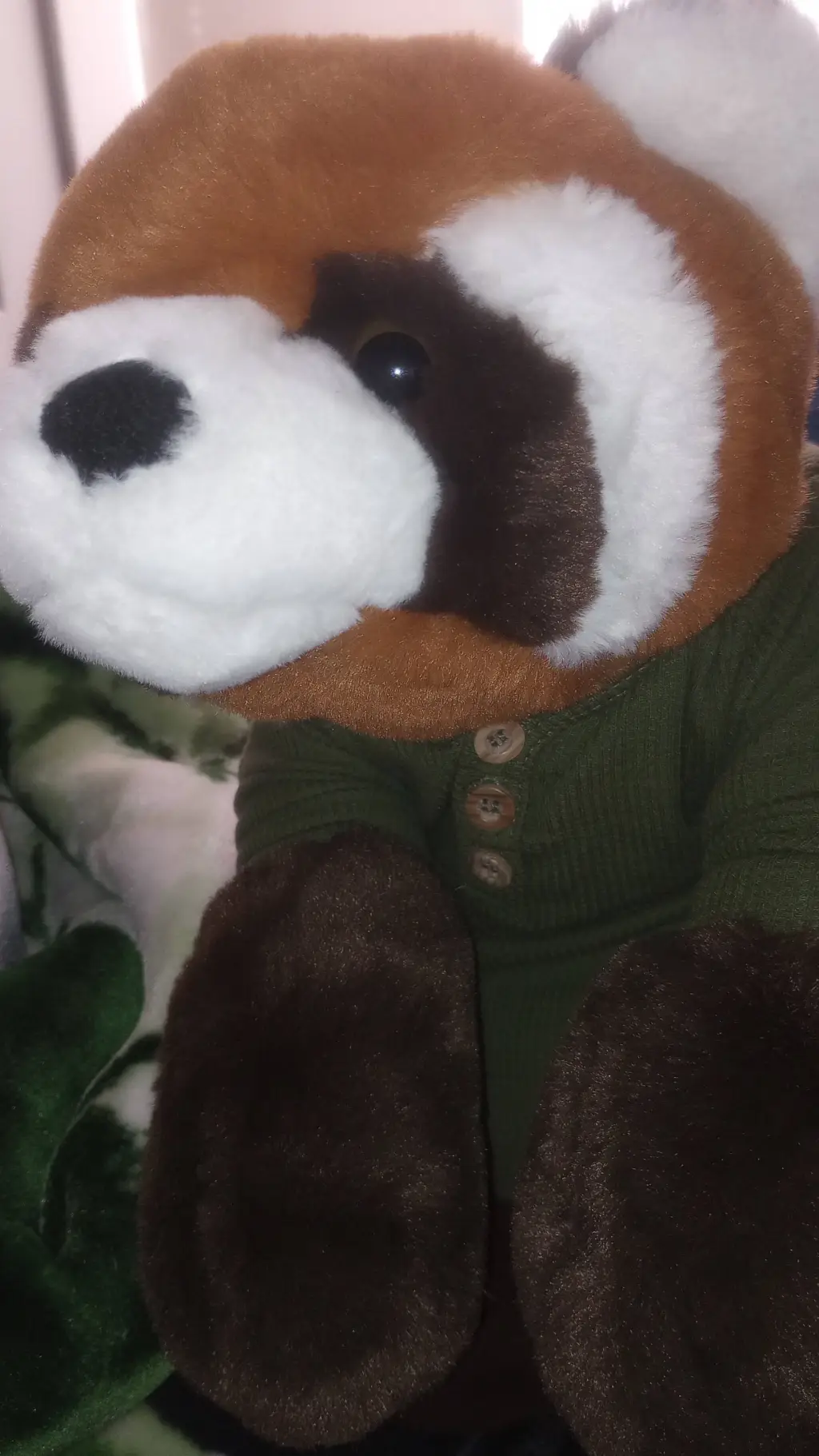 ai character: red panda background