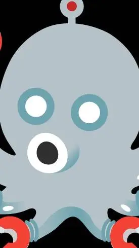 ai character: robot  octopus background
