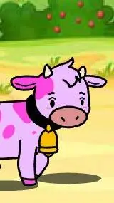 ai character: strawberry background