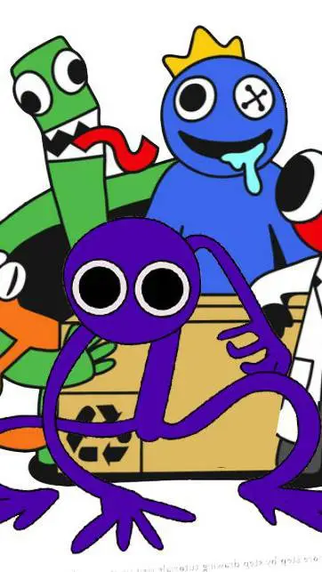 ai character: Rainbow friends background