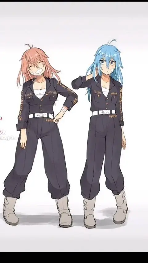 ai character: Female Kawata twin background