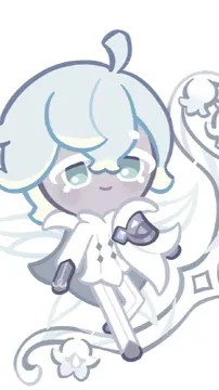 ai character: Silver bell cookie background
