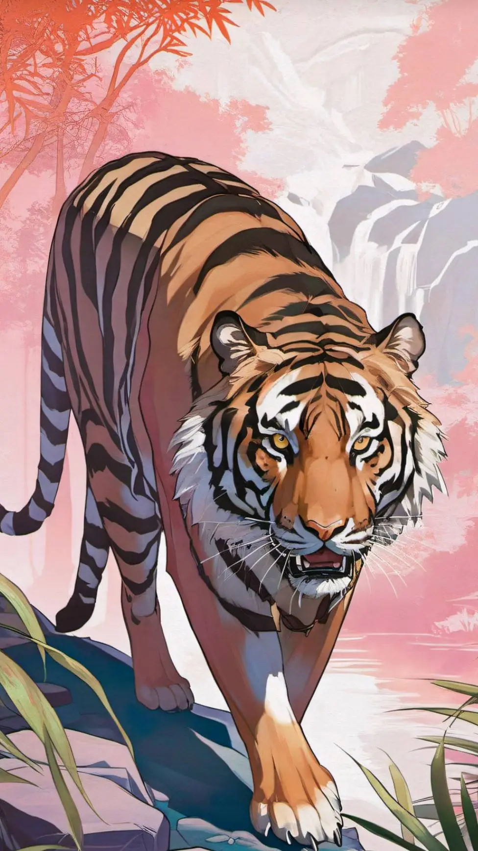 ai character: Tiger  background