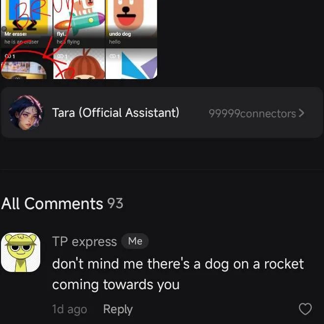 chat with ai character: comments