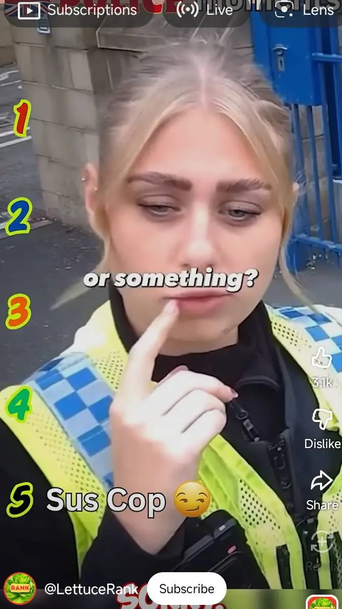 ai character: female police  background