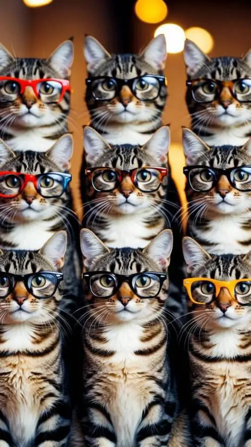 ai character: nerd cats  background