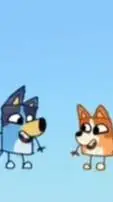 ai character: bluey and bingo background
