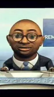 ai character: Howard brown background