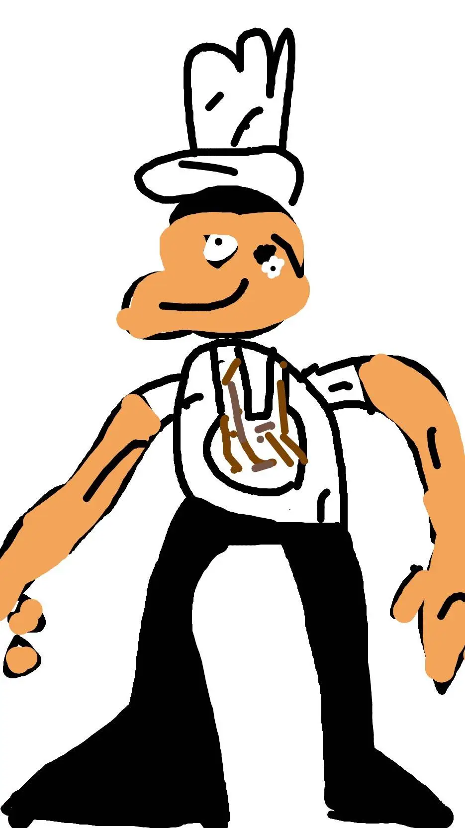 ai character: fake pepeno  background