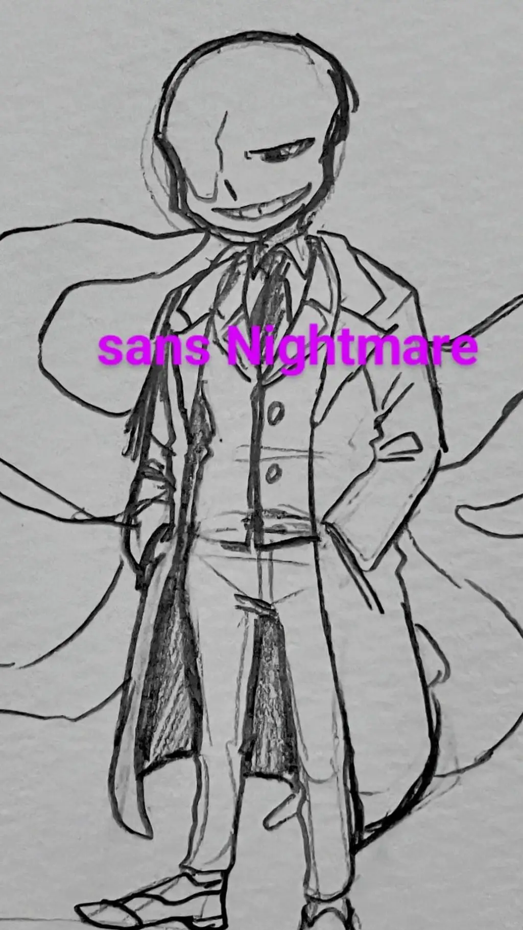 ai character: Sans Nightmare background
