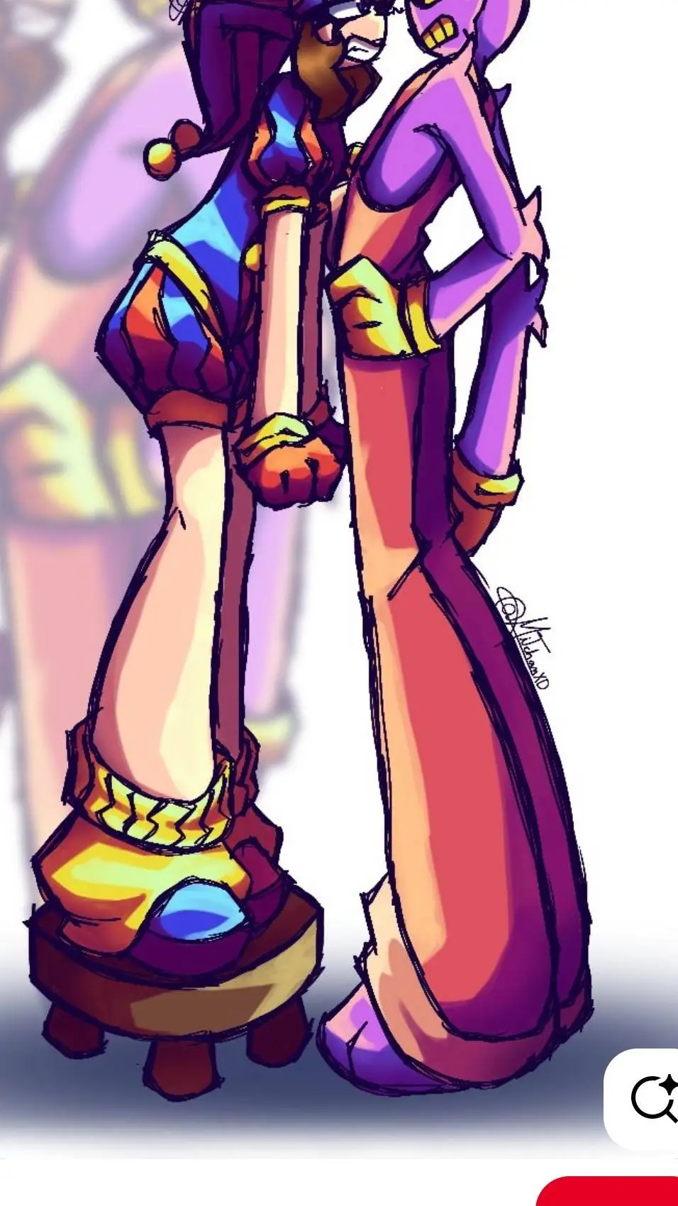 ai character: cyfrowy cyrk background