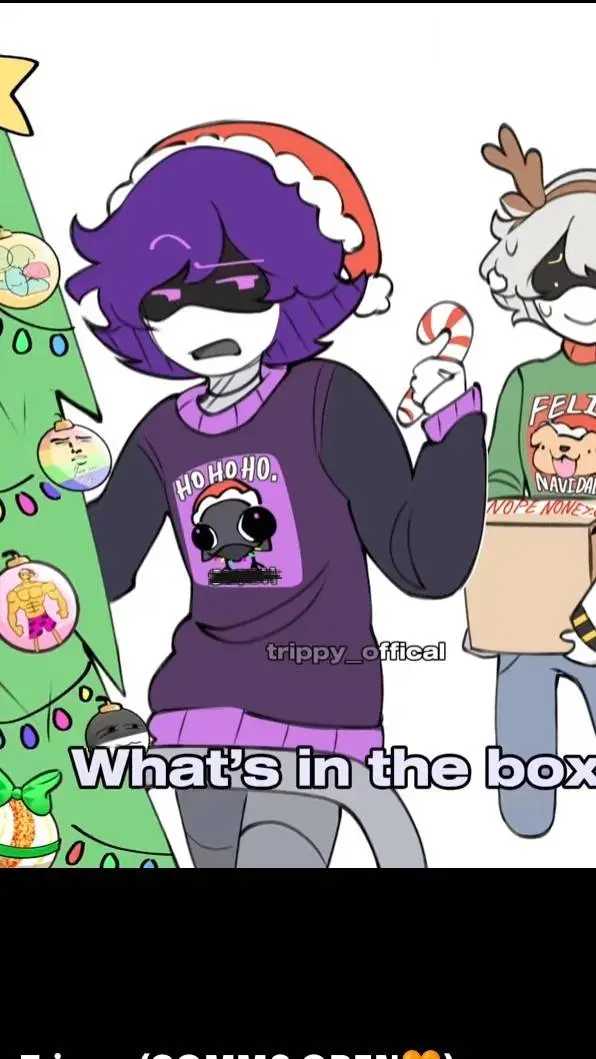 ai character: Christmas couple background