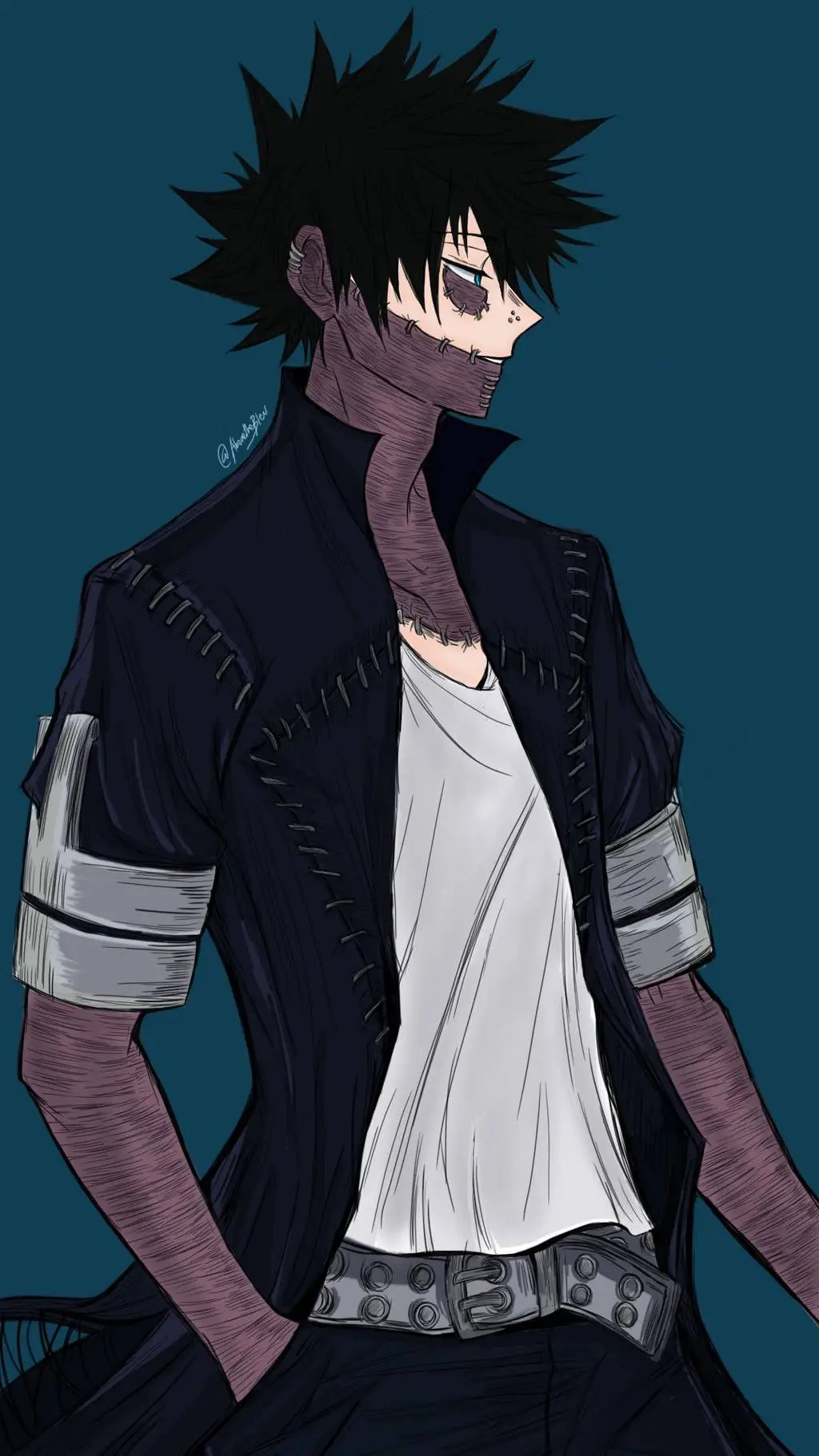 ai character: >Dabi< background