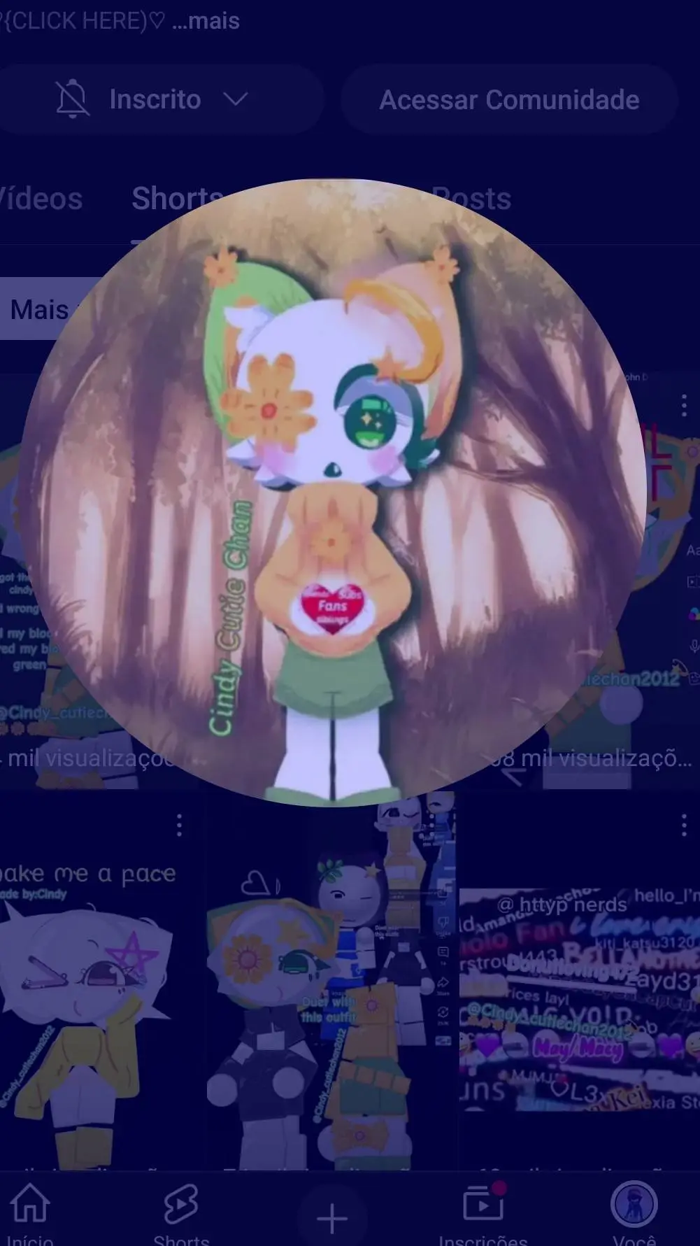 ai character: Cindy minha irmã background